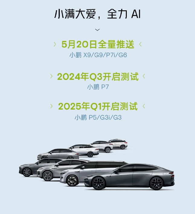 小鹏汽车AI天玑系统开启全量推送，XOS 5.1更新全域大语言模型