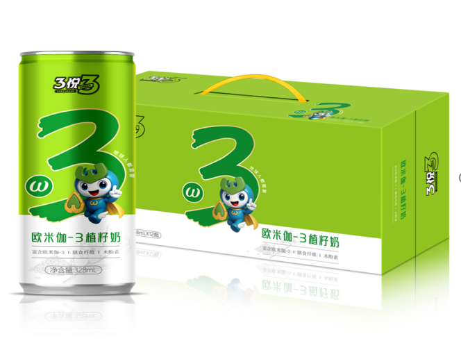 每天一瓶3悦3欧米伽-3植籽奶，年轻人的“懒人养生法”火了！